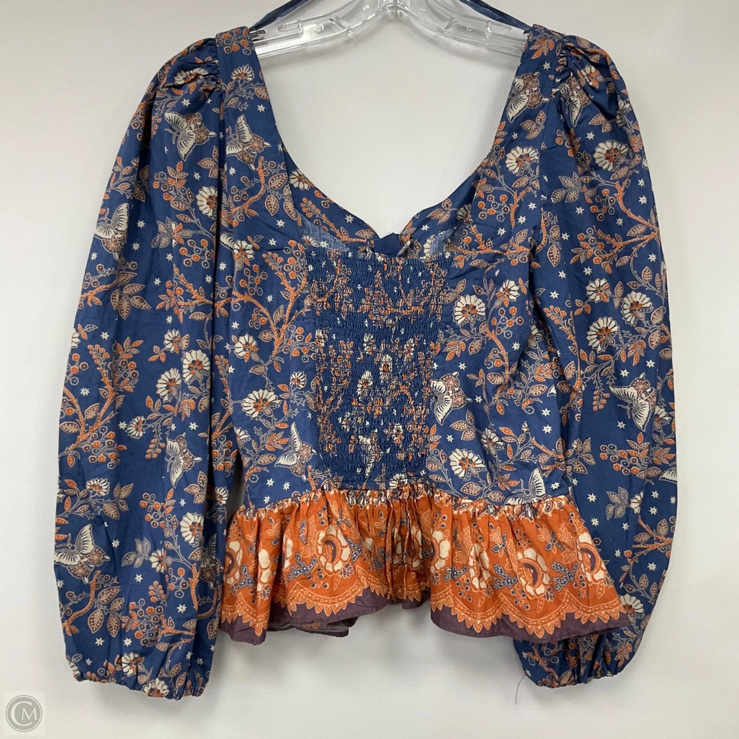 Top Short Sleeve By House Of Harlow In Blue & Orange, Size: S