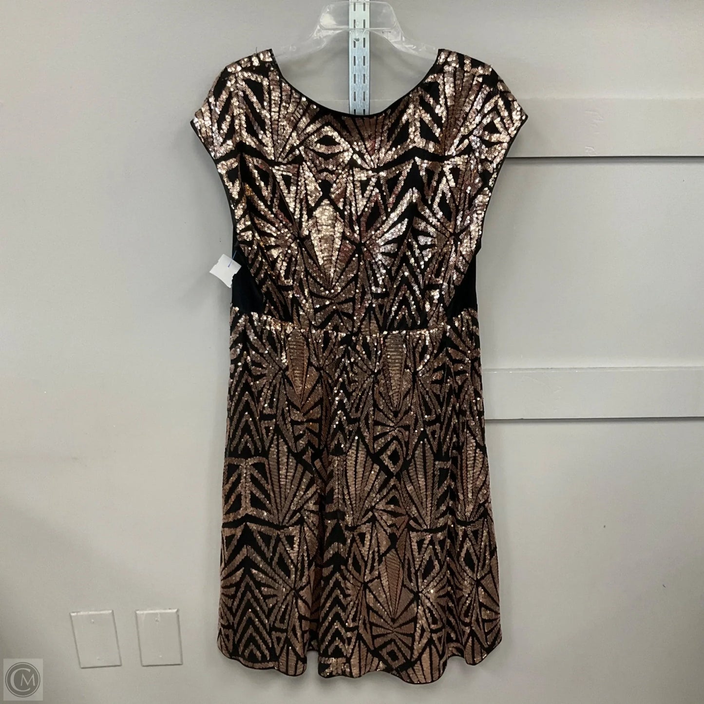 Dress Party Midi By Bloomchic In Black & Gold, Size: 14