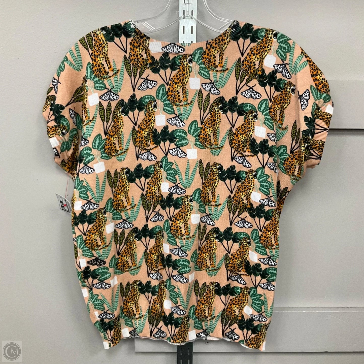 Top Short Sleeve By Pepaloves In Tan, Size: S