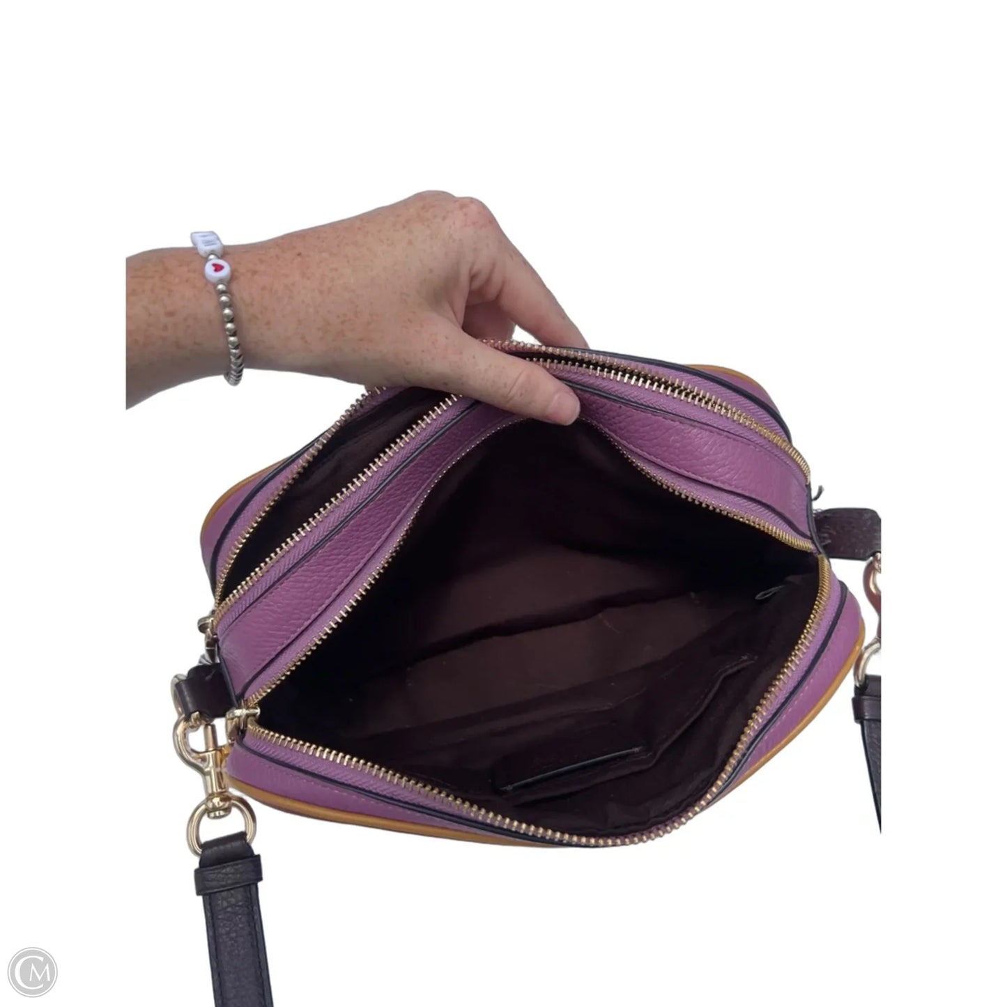 Crossbody Designer By Coach, Size: Medium