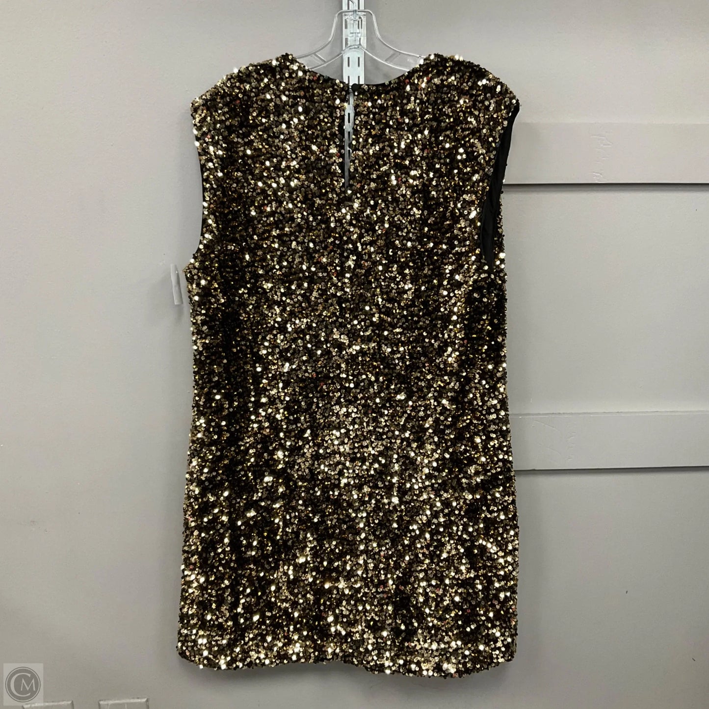 Dress Party Midi By Banana Republic In Gold, Size: Xl