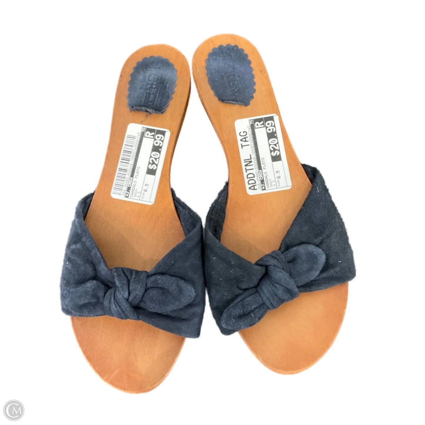 Sandals Flats By J. Crew In Navy, Size: 6.5