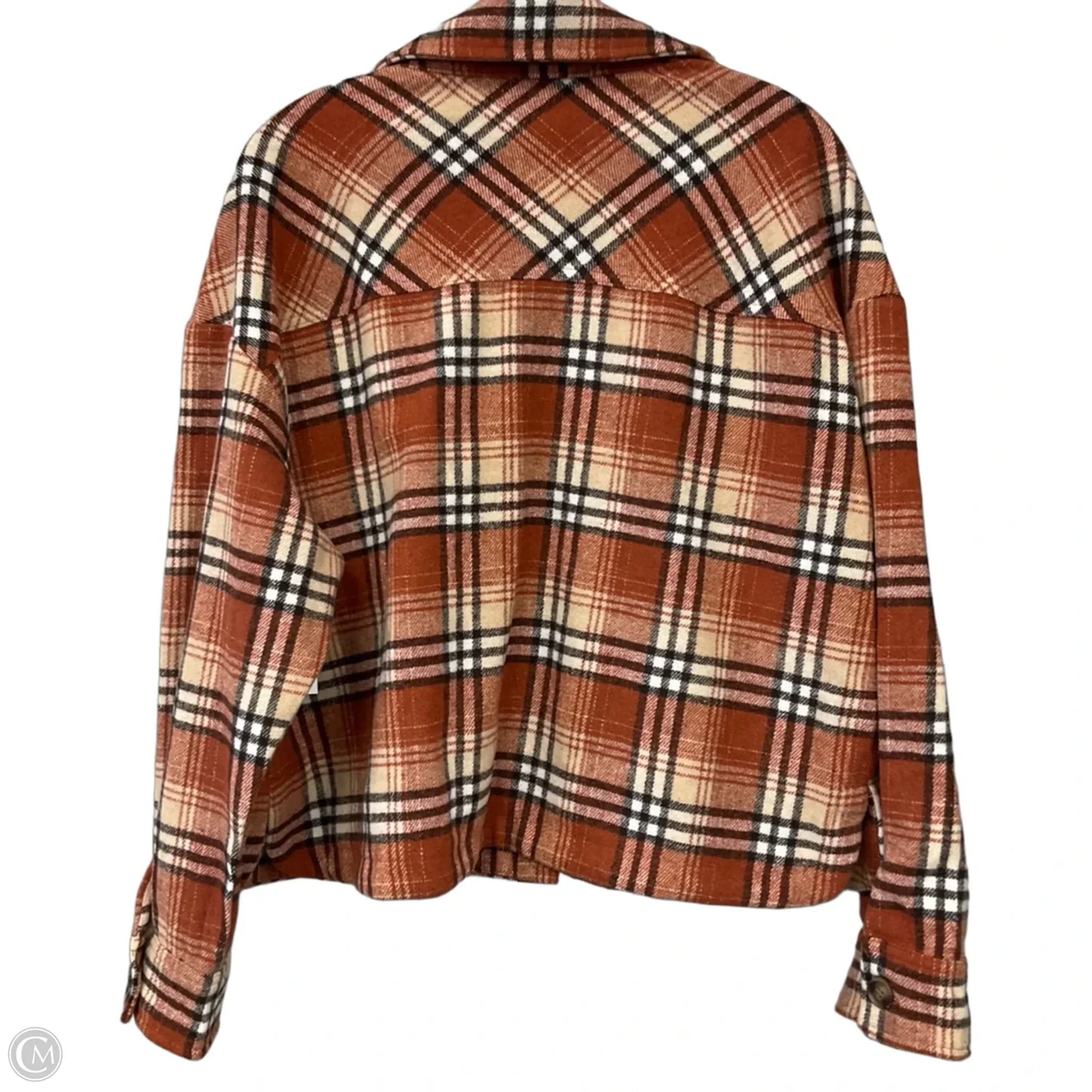 Jacket Shirt By Altard State In Plaid Pattern, Size: L