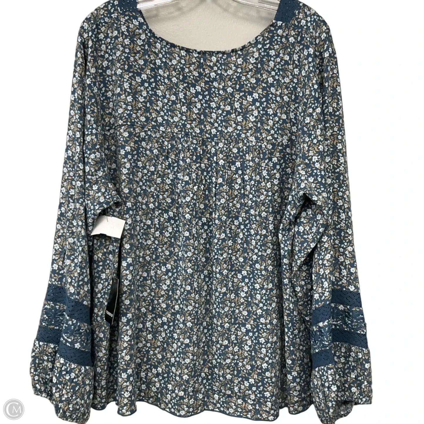 Top Long Sleeve By Clothes Mentor In Blue, Size: 2x