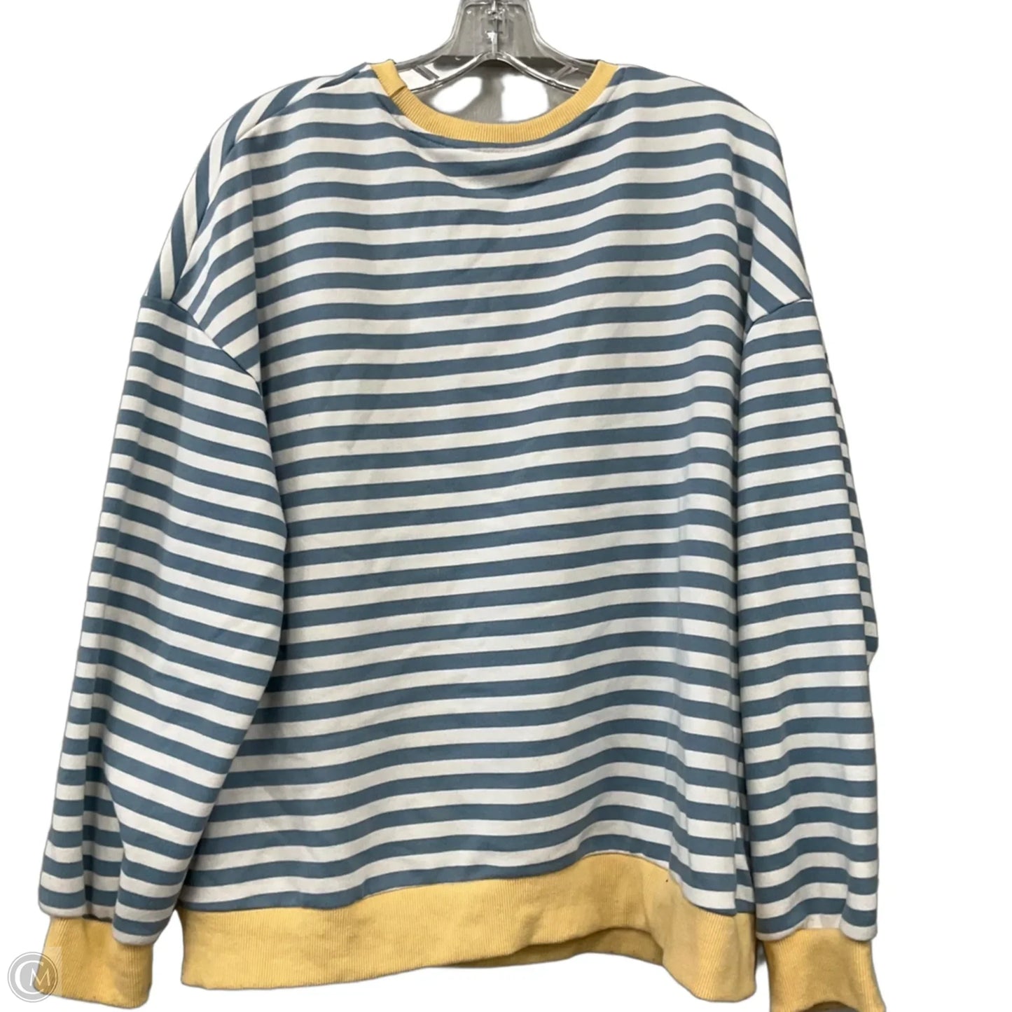 Sweatshirt Crewneck By Clothes Mentor In Striped Pattern, Size: L