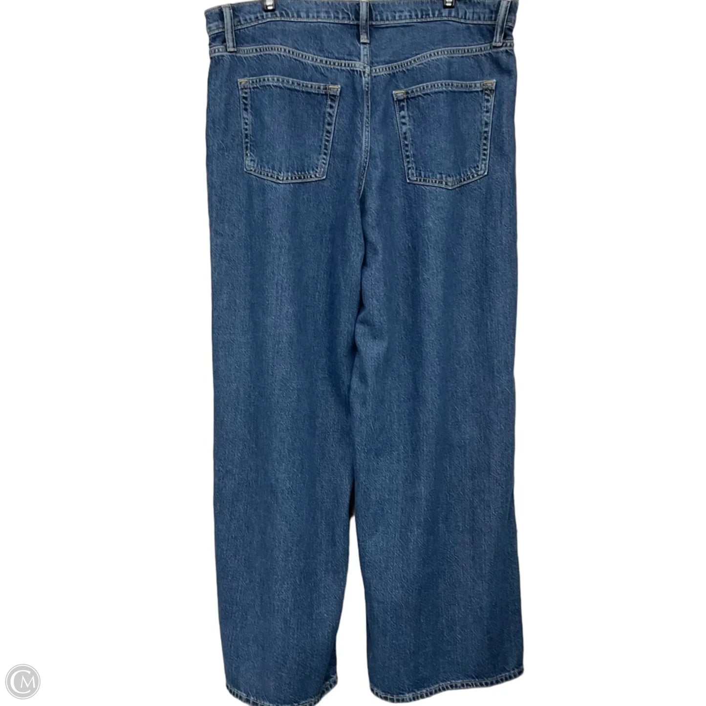 Jeans Wide Leg By Gap In Blue Denim, Size: 14