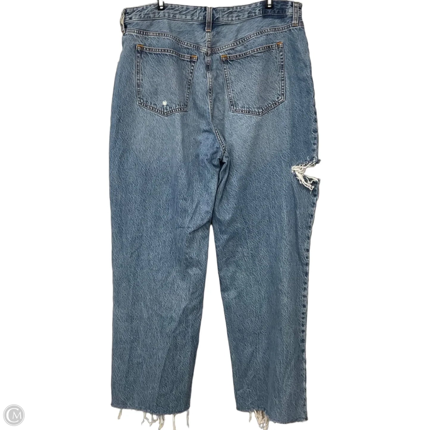 Jeans Wide Leg By Abercrombie And Fitch In Blue Denim, Size: 16
