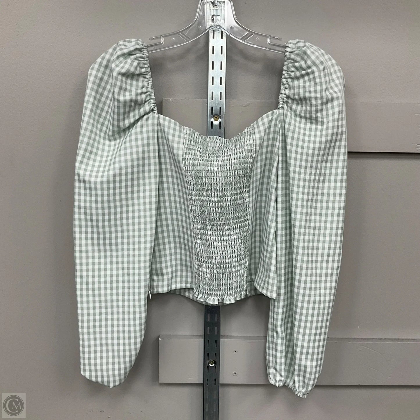 Top Long Sleeve By Gianni Bini In Plaid Pattern, Size: 4