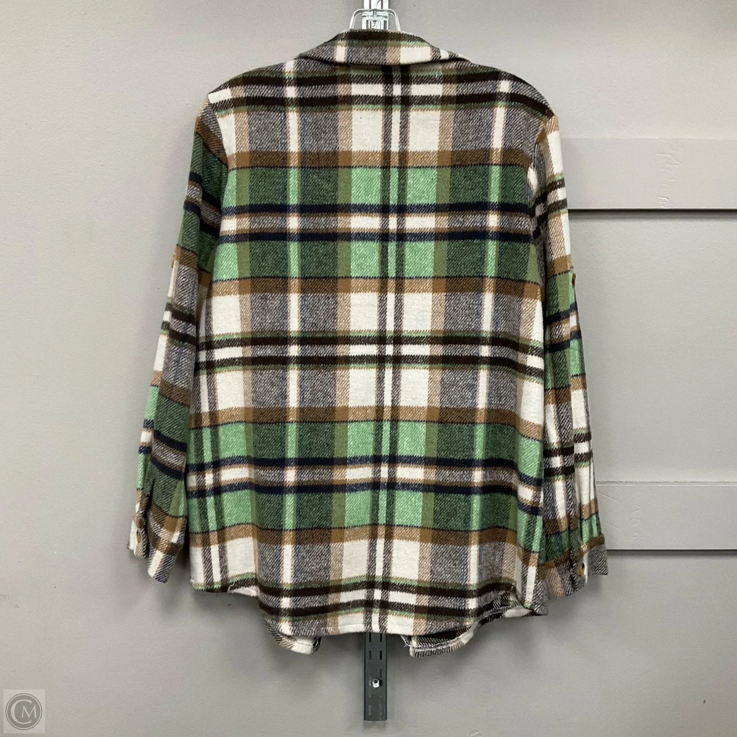 Jacket Shirt By Clothes Mentor In Plaid Pattern, Size: Medium