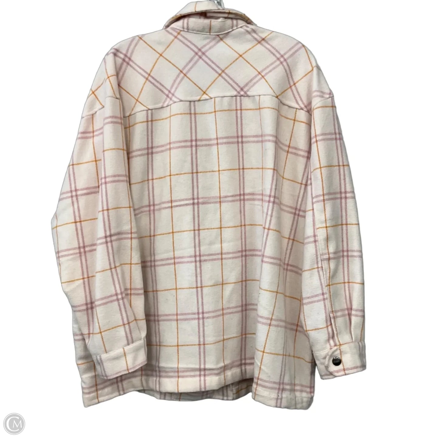 Jacket Shirt By Hfx In Pink, Size: L