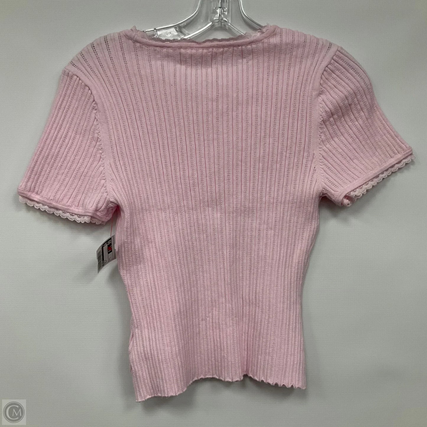 Top Short Sleeve By Marled In Pink, Size: L
