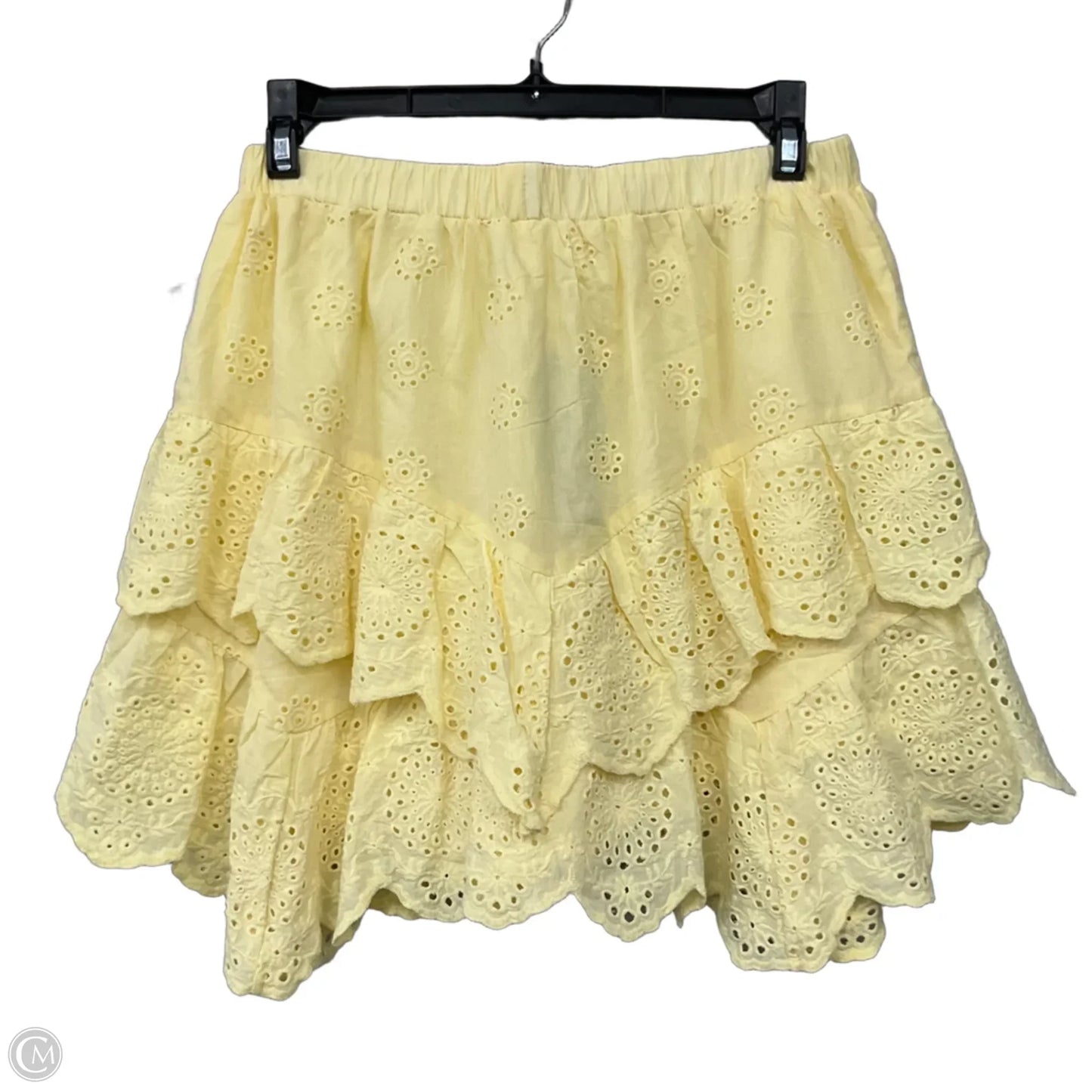 Skirt Mini & Short In Yellow, Size: M