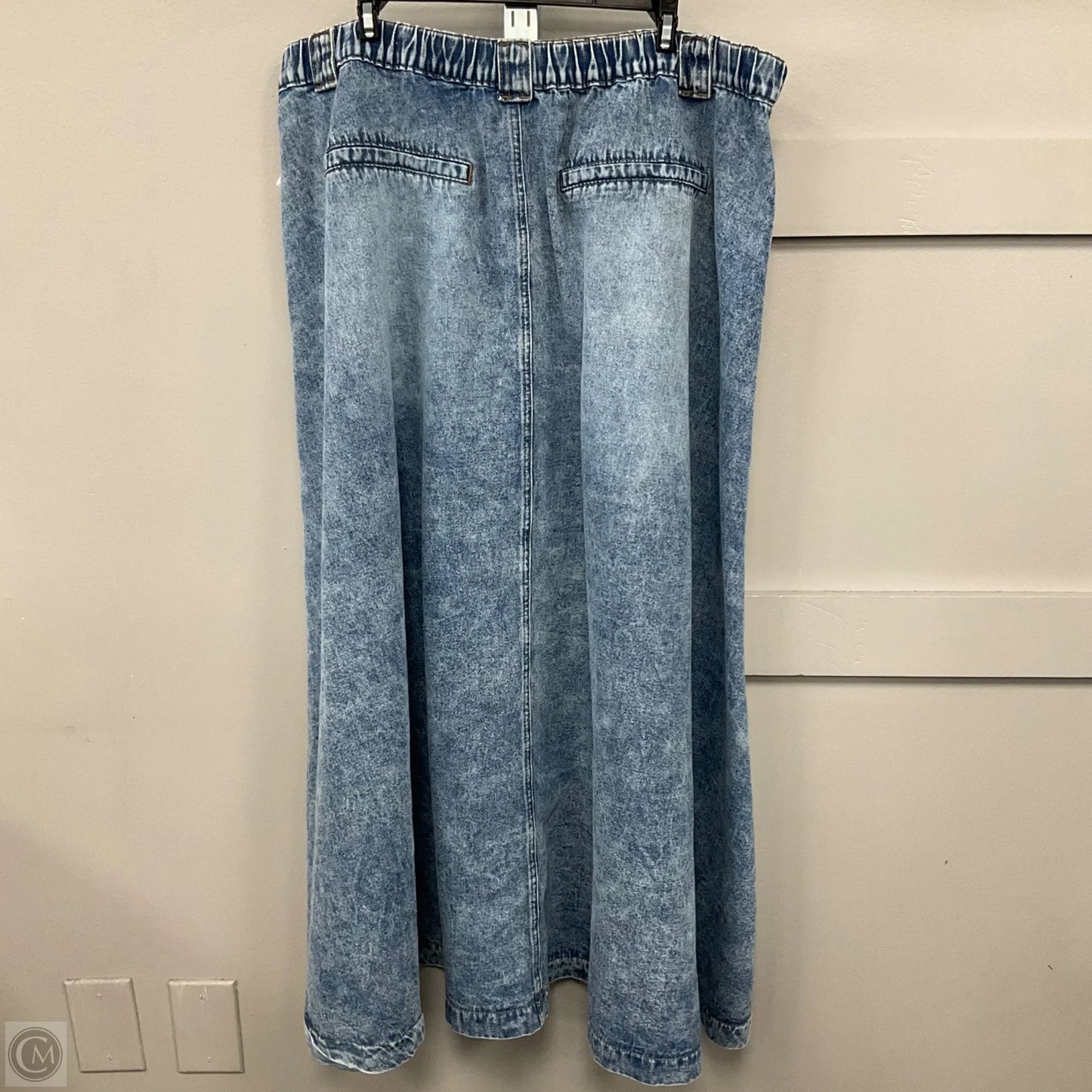 Skirt Maxi By Shein In Blue Denim, Size: 3X