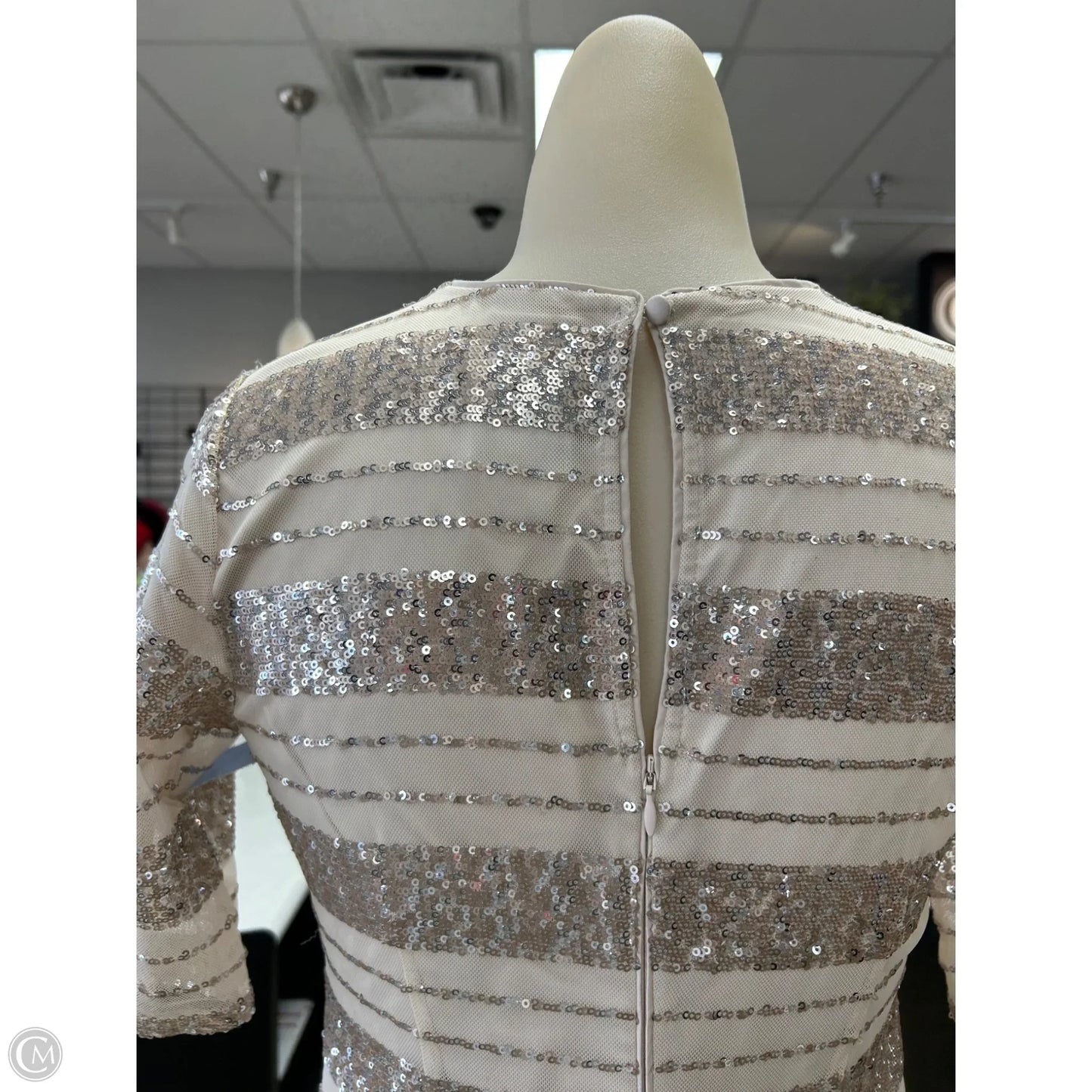 Dress Party Midi By Vince Camuto In Tan, Size: 2