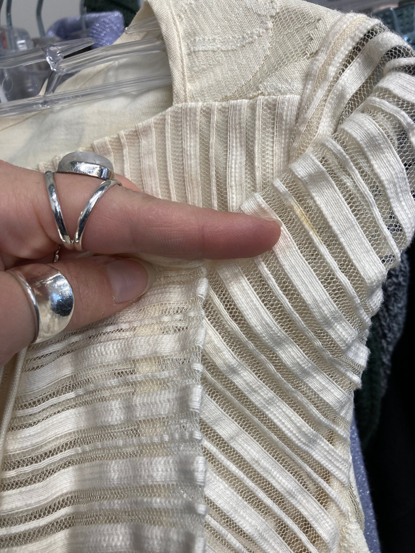 Top Ls Designer By Tory Burch In Ivory, Size:Xs