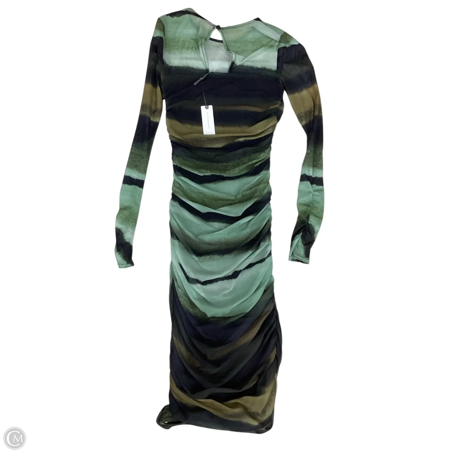 Dress Casual Short By Anthropologie In Black & Green, Size: Xs
