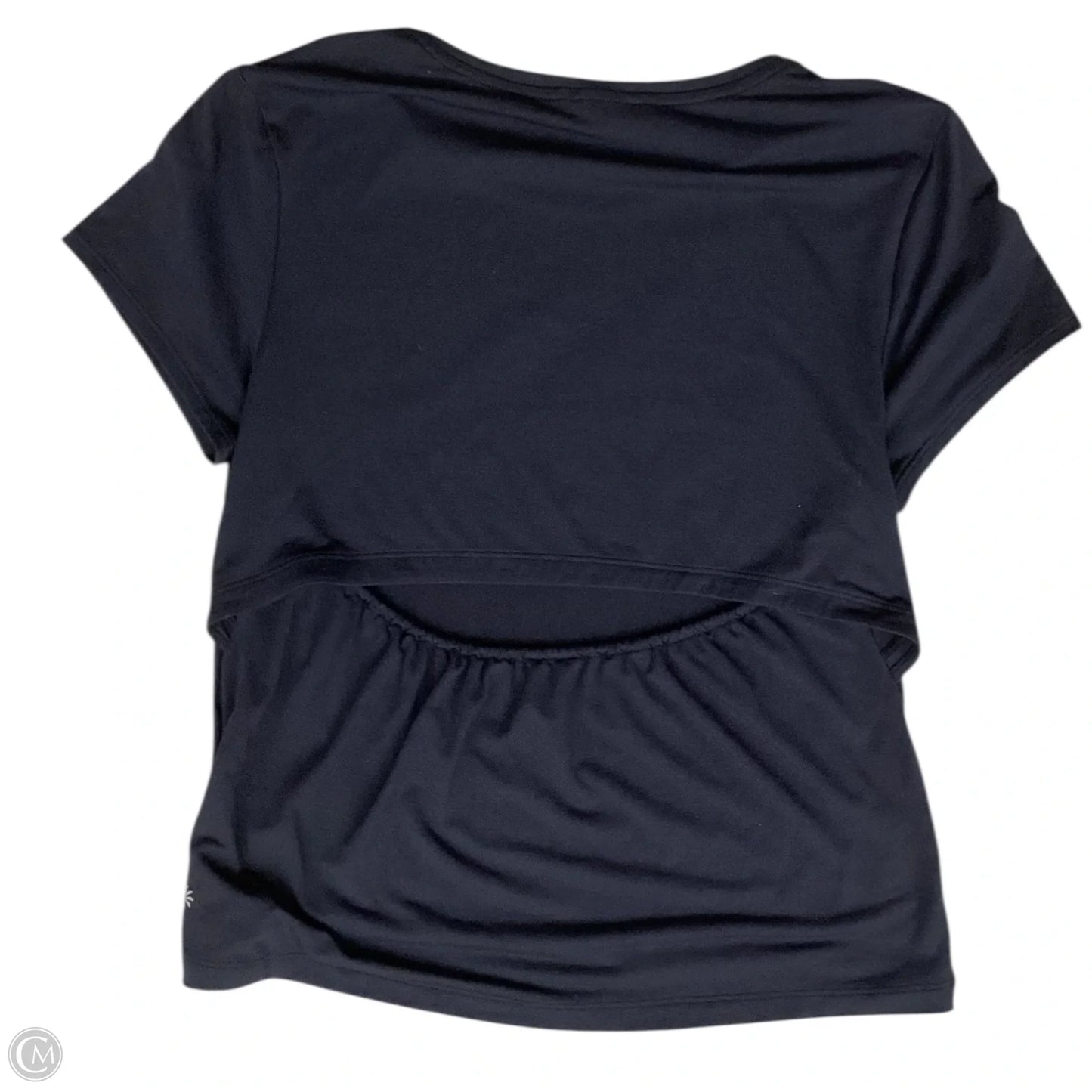 Athletic Top Short Sleeve By Athleta In Black, Size: M