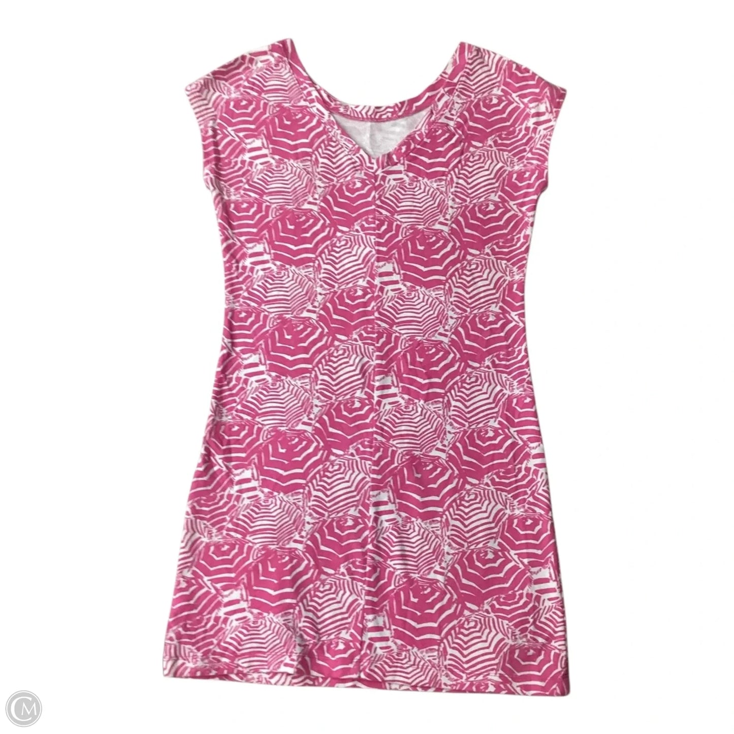 Dress Designer By Lilly Pulitzer In Pink & White, Size: S