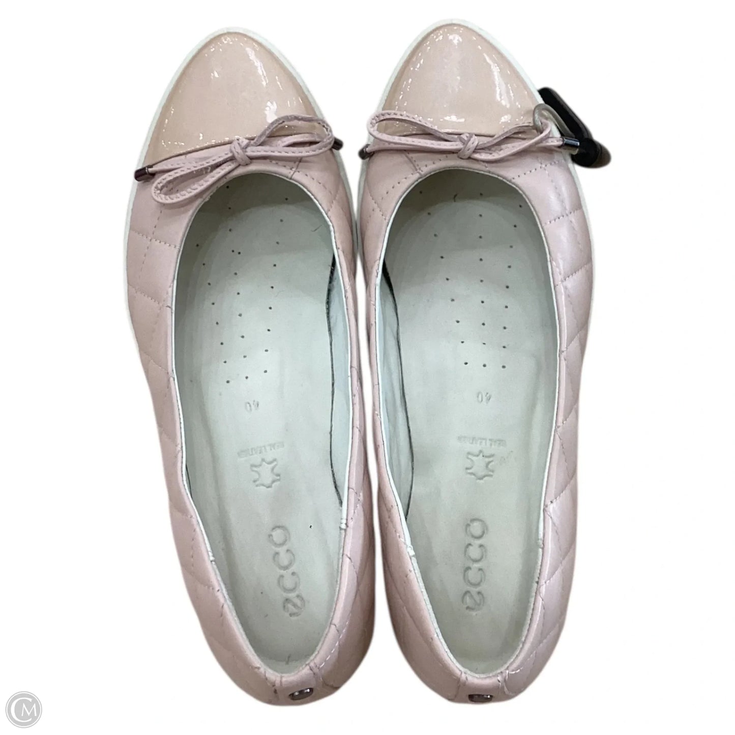 Shoes Flats By Ecco In Pink & White, Size: 9