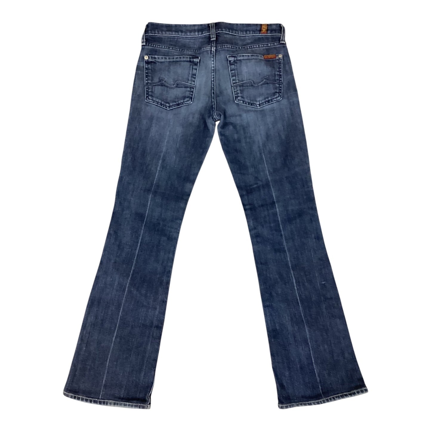 Jeans Boot Cut By 7 For All Mankind In Blue Denim, Size: 4