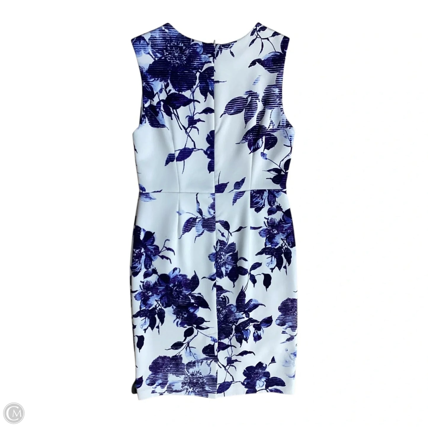 Dress Casual Midi By Betsey Johnson In Blue & White, Size: 12
