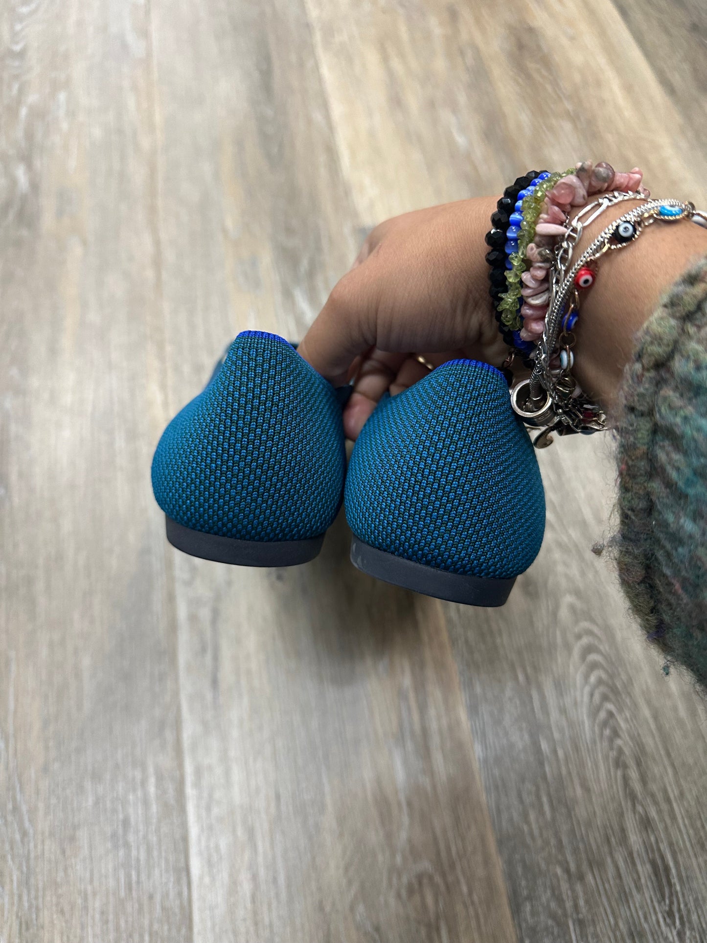 Shoes Flats By Rothys In Teal, Size: 10