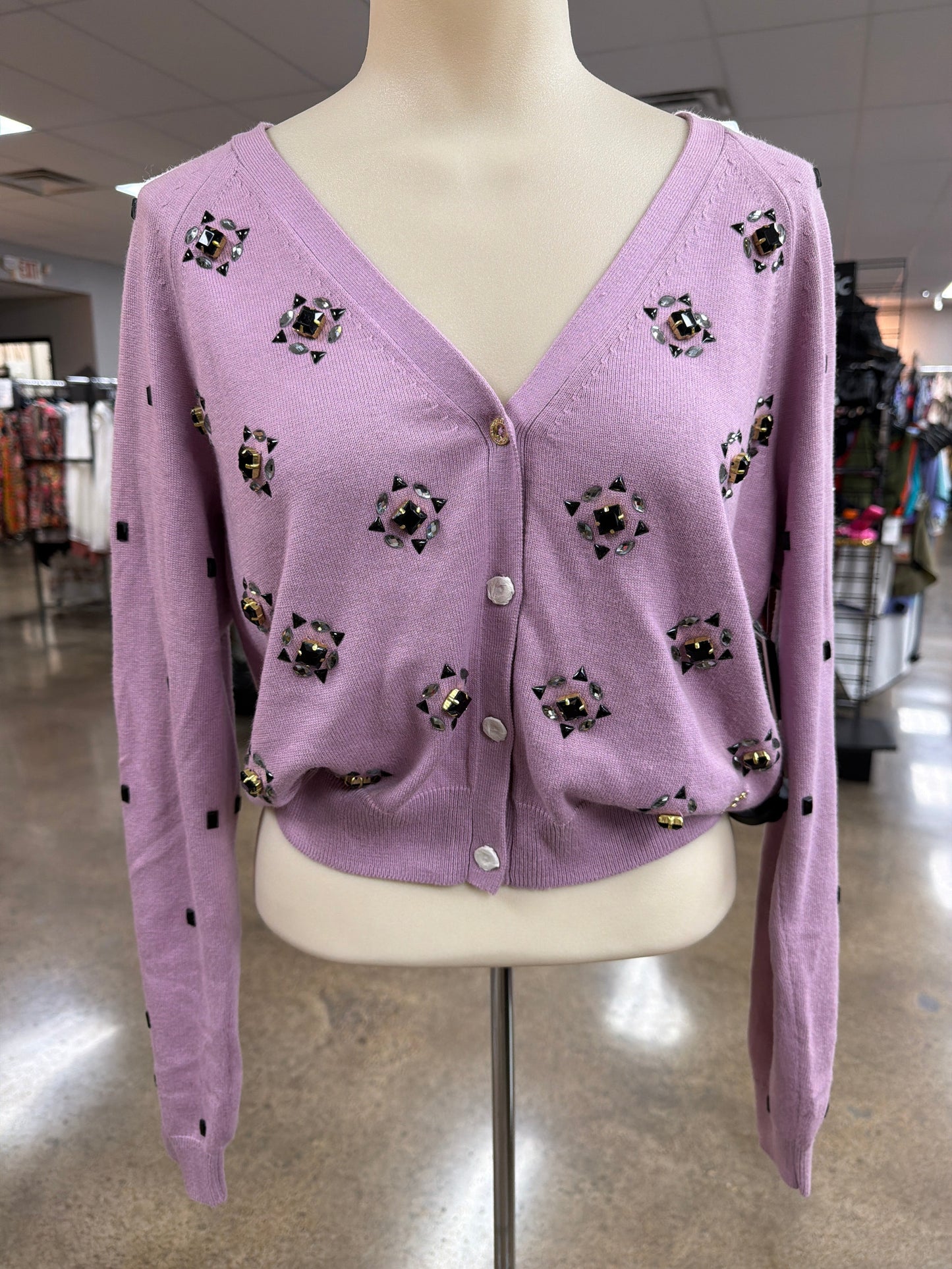 Cardigan By Juicy Couture In Purple, Size:Xs