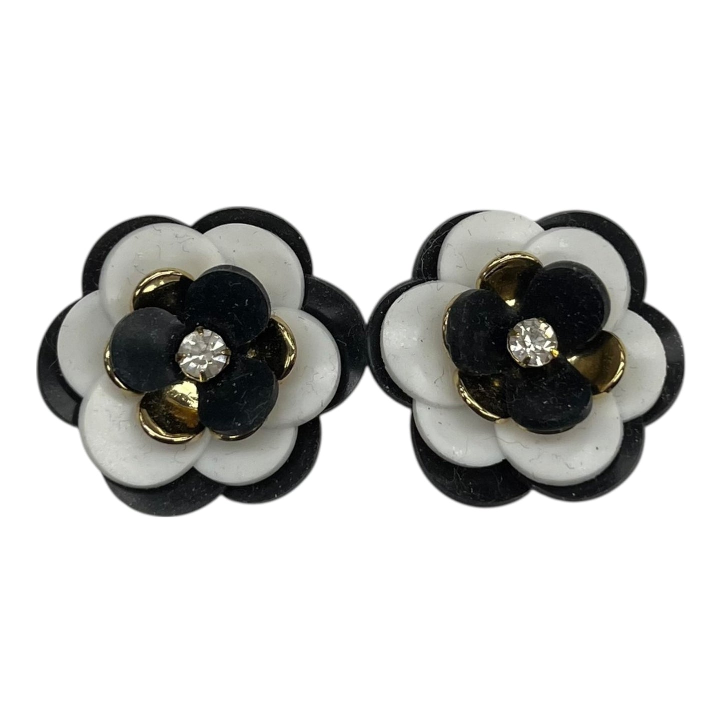 Earrings Designer By Kate Spade In Black & White