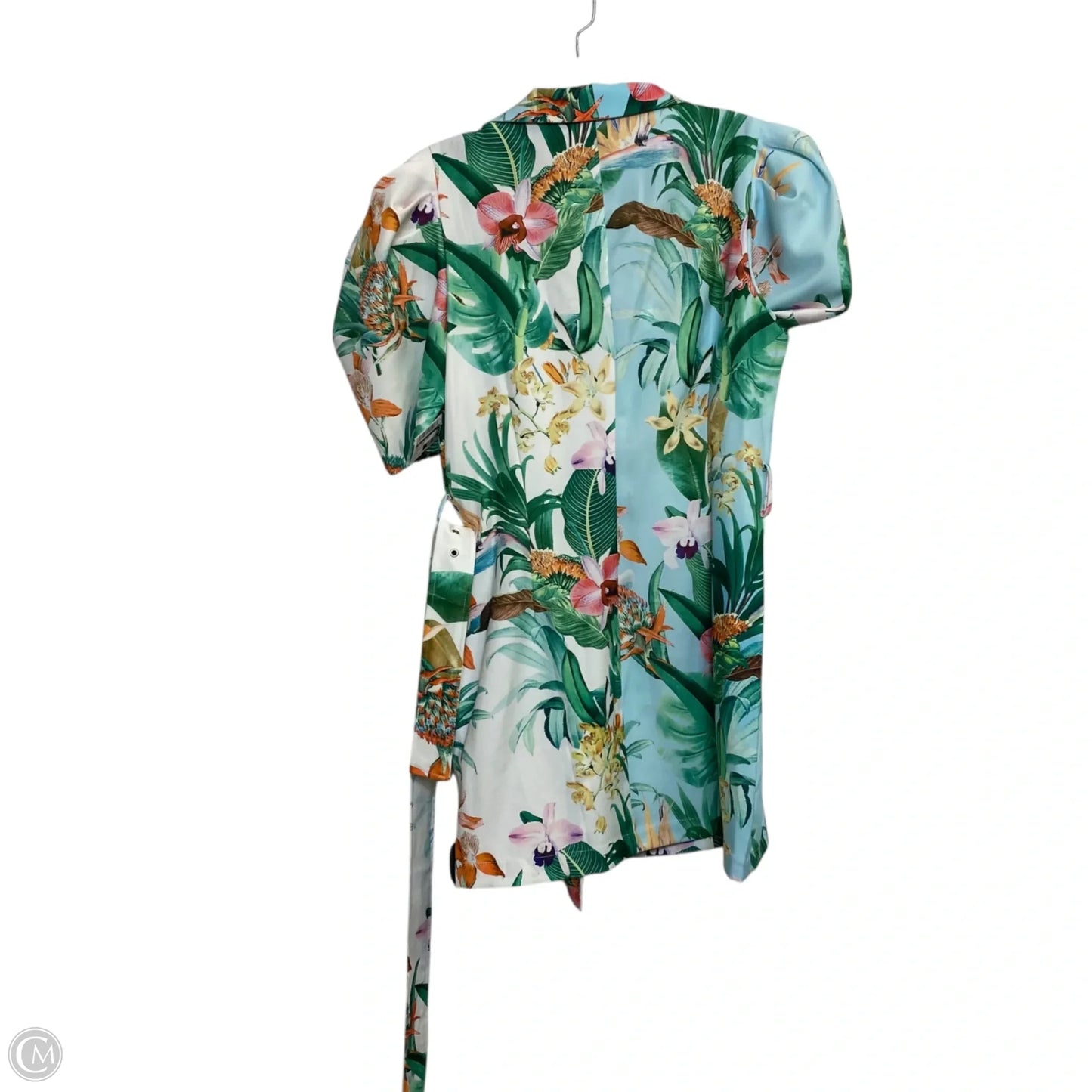 Dress Casual Short By A Peach In Blue & Green, Size: L