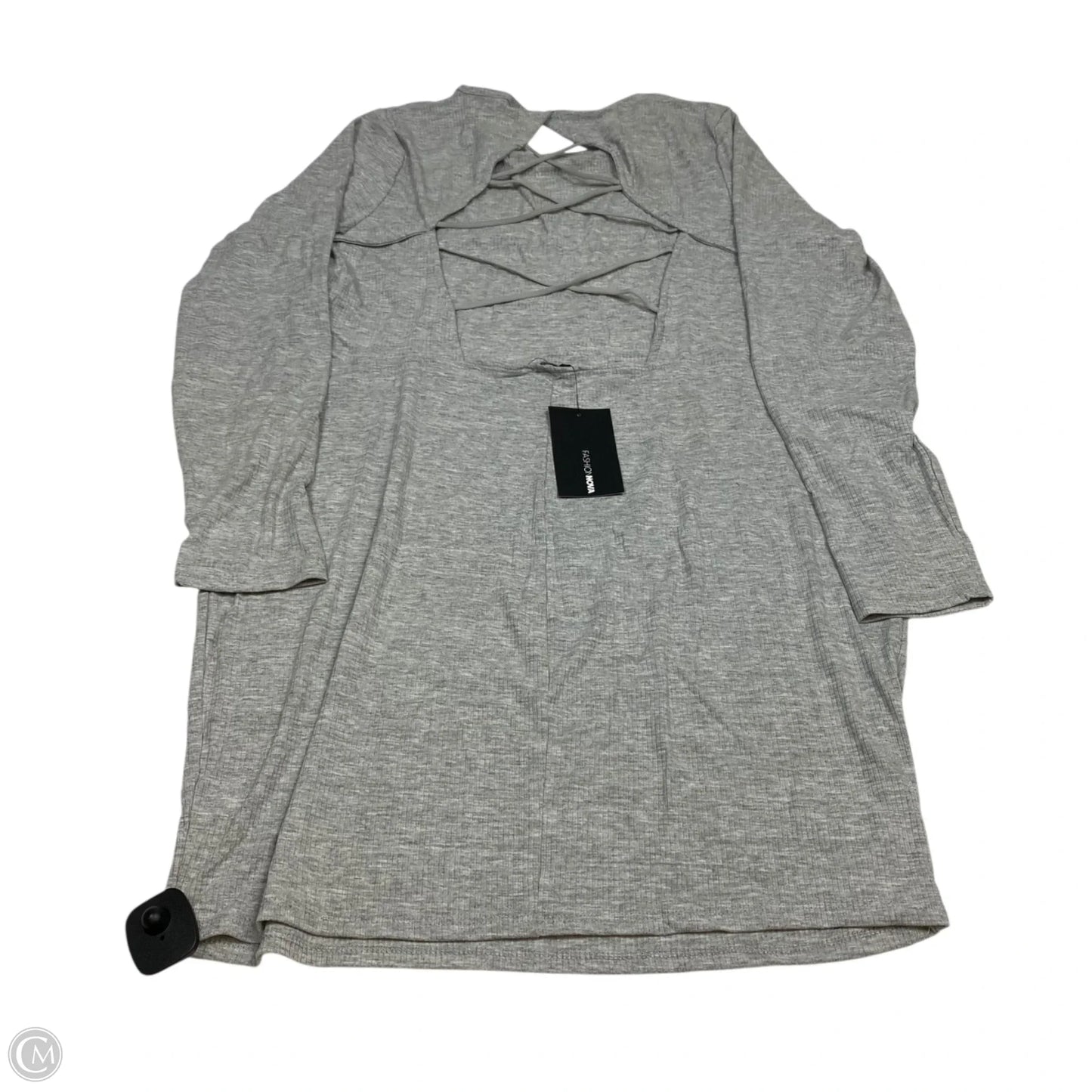 Dress Casual Short By Fashion Nova In Grey, Size: 3x