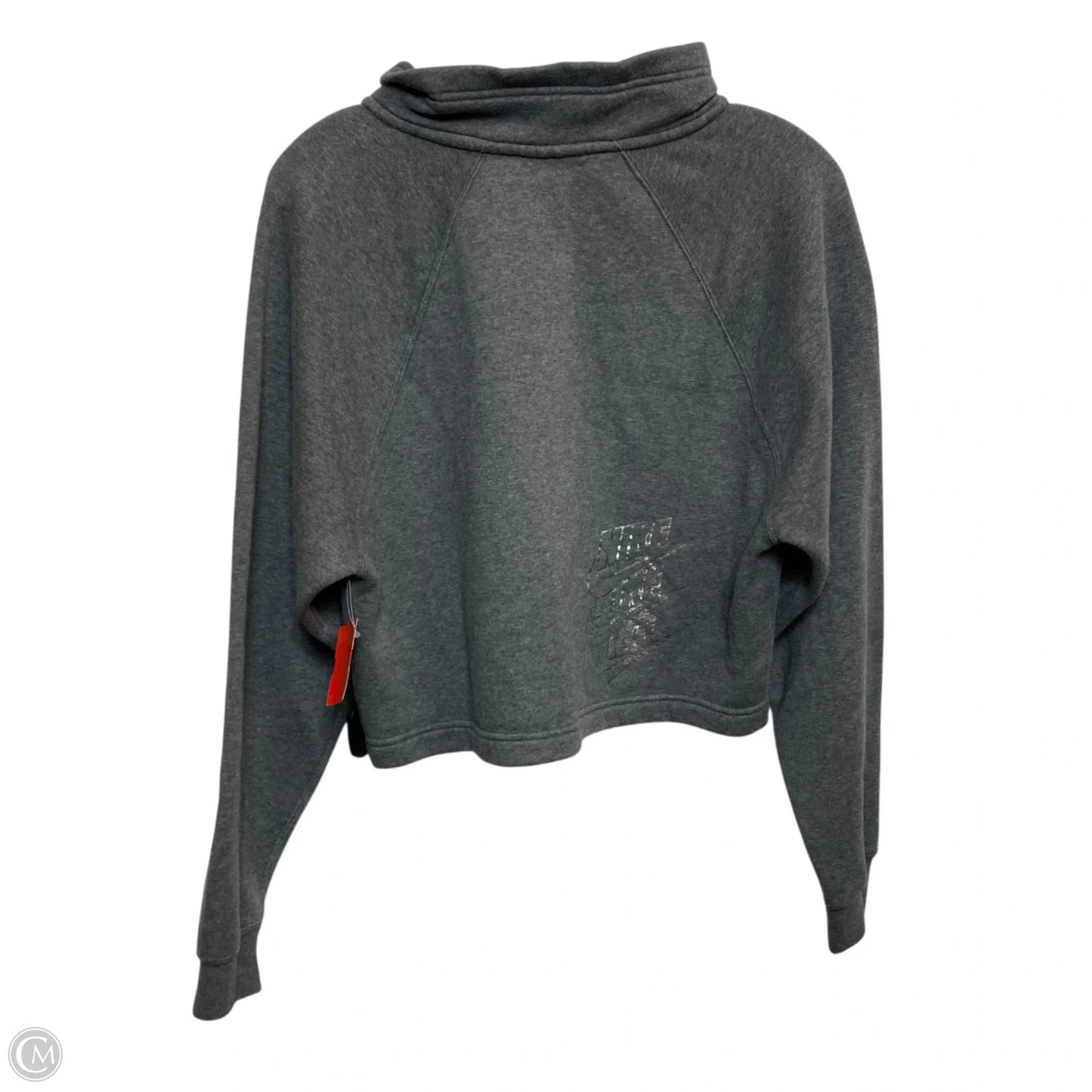 Athletic Sweatshirt Collar By Nike Apparel In Grey, Size: S