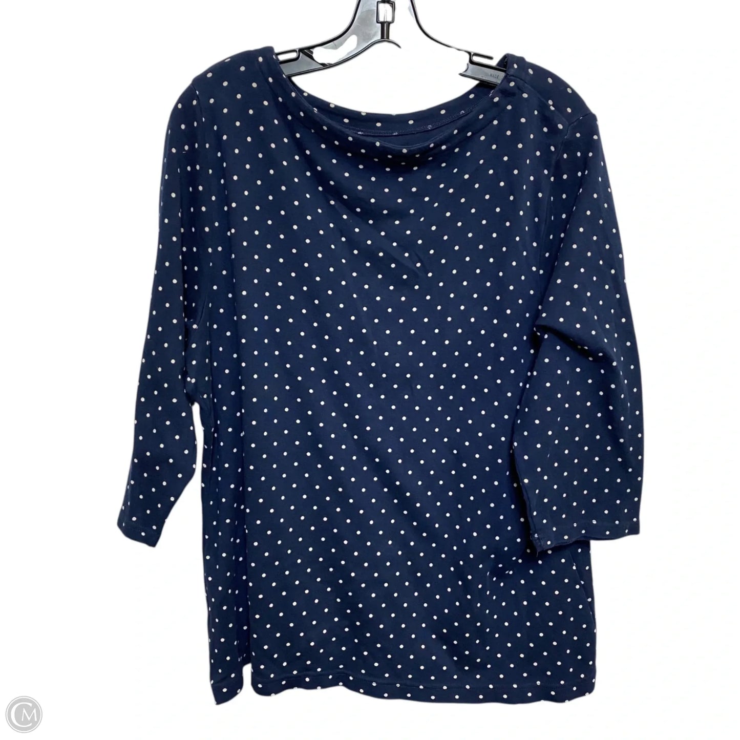 Top 3/4 Sleeve By Croft And Barrow In Blue, Size: 1x