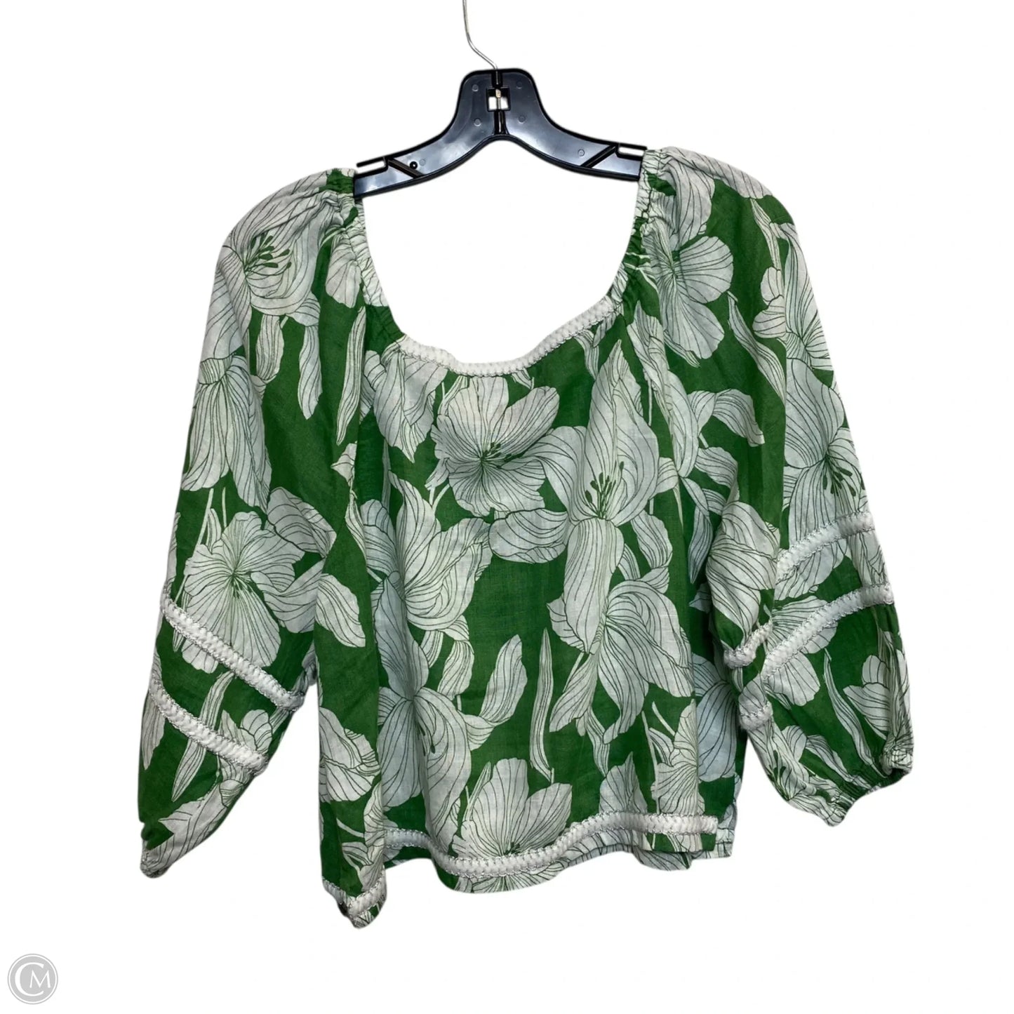 Top Long Sleeve By Tahari In Green, Size: M