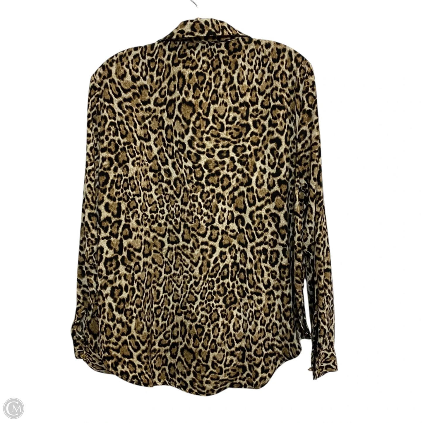 Blouse Long Sleeve By Michael By Michael Kors In Animal Print, Size: L