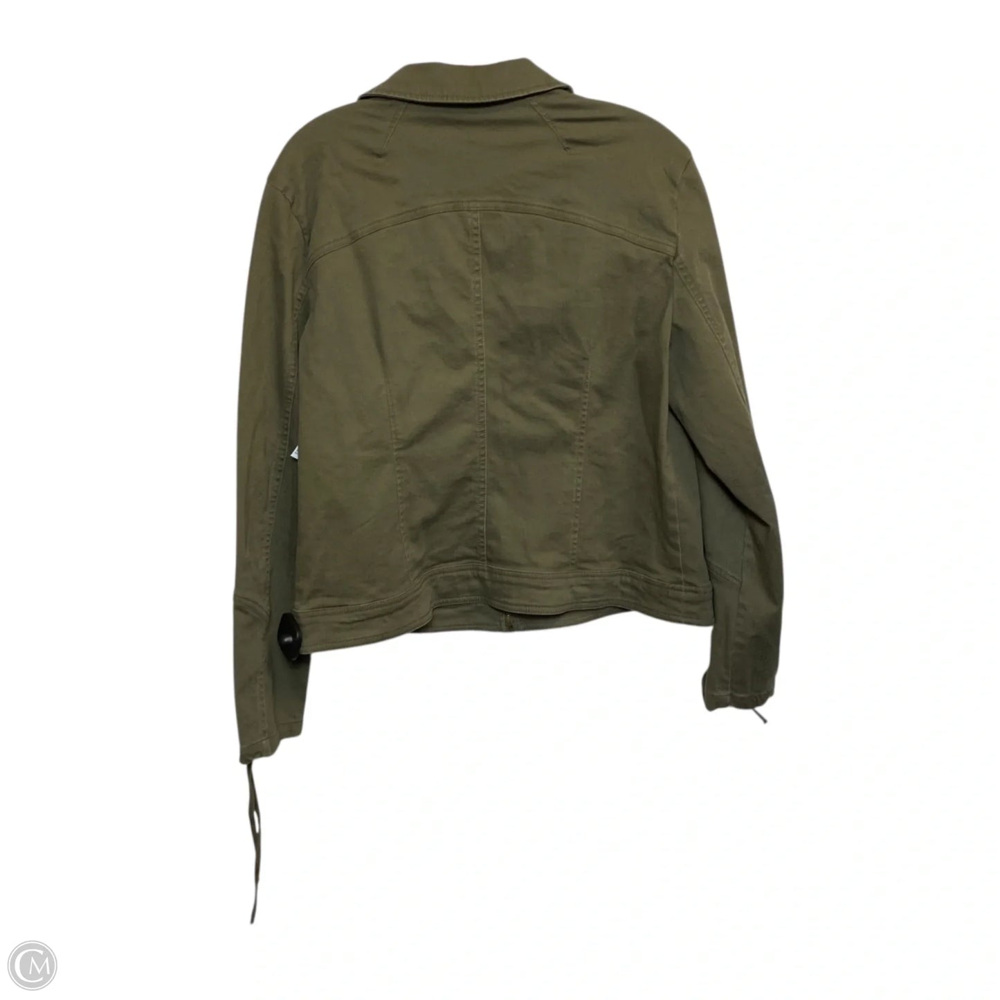 Jacket Denim By Baccini In Green Denim, Size: L