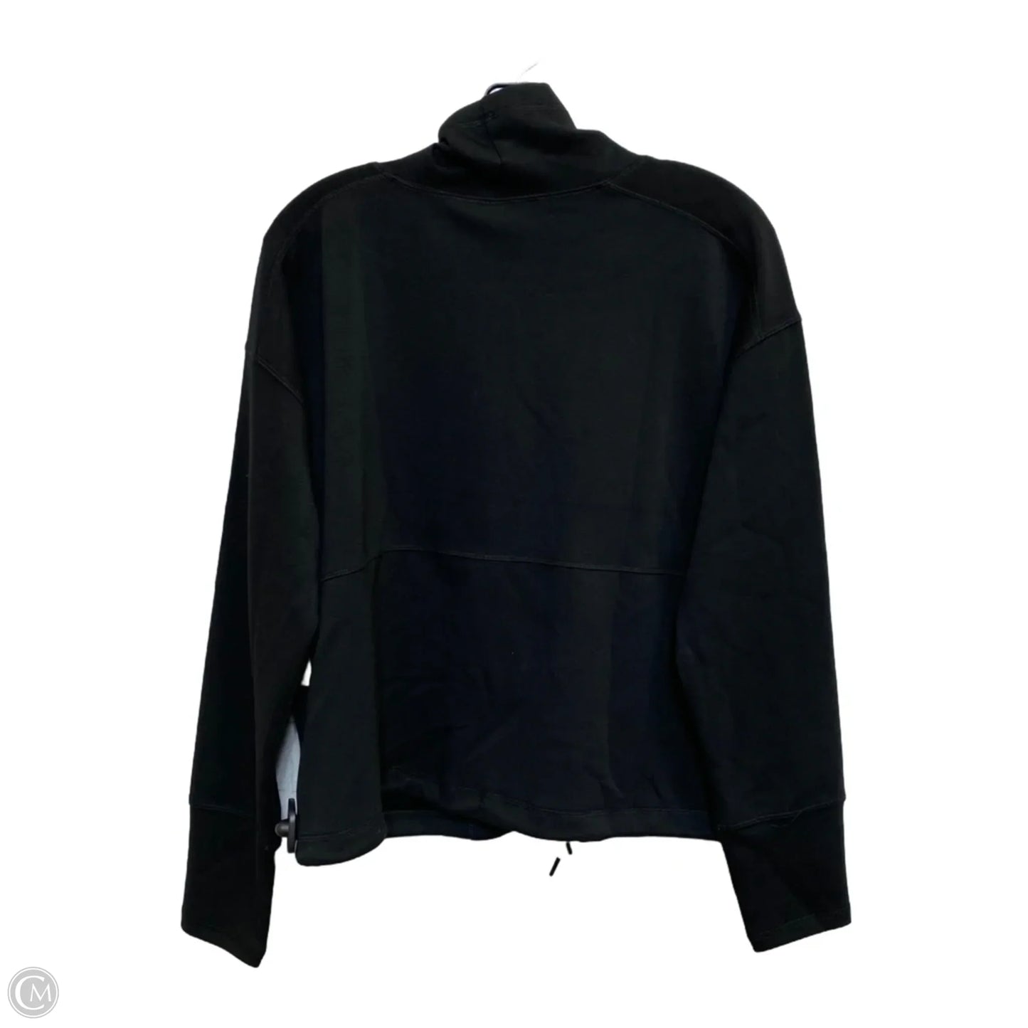 Athletic Top Long Sleeve Collar By Sage In Black, Size: S