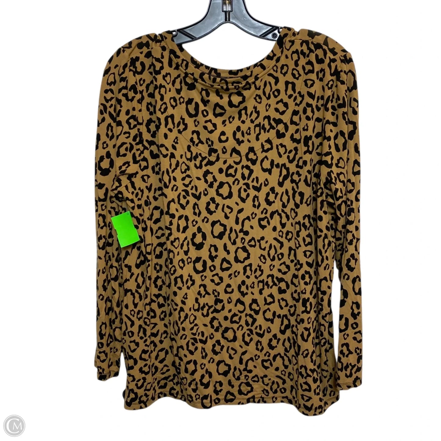 Top Long Sleeve Basic By Chicos In Animal Print, Size: Xl