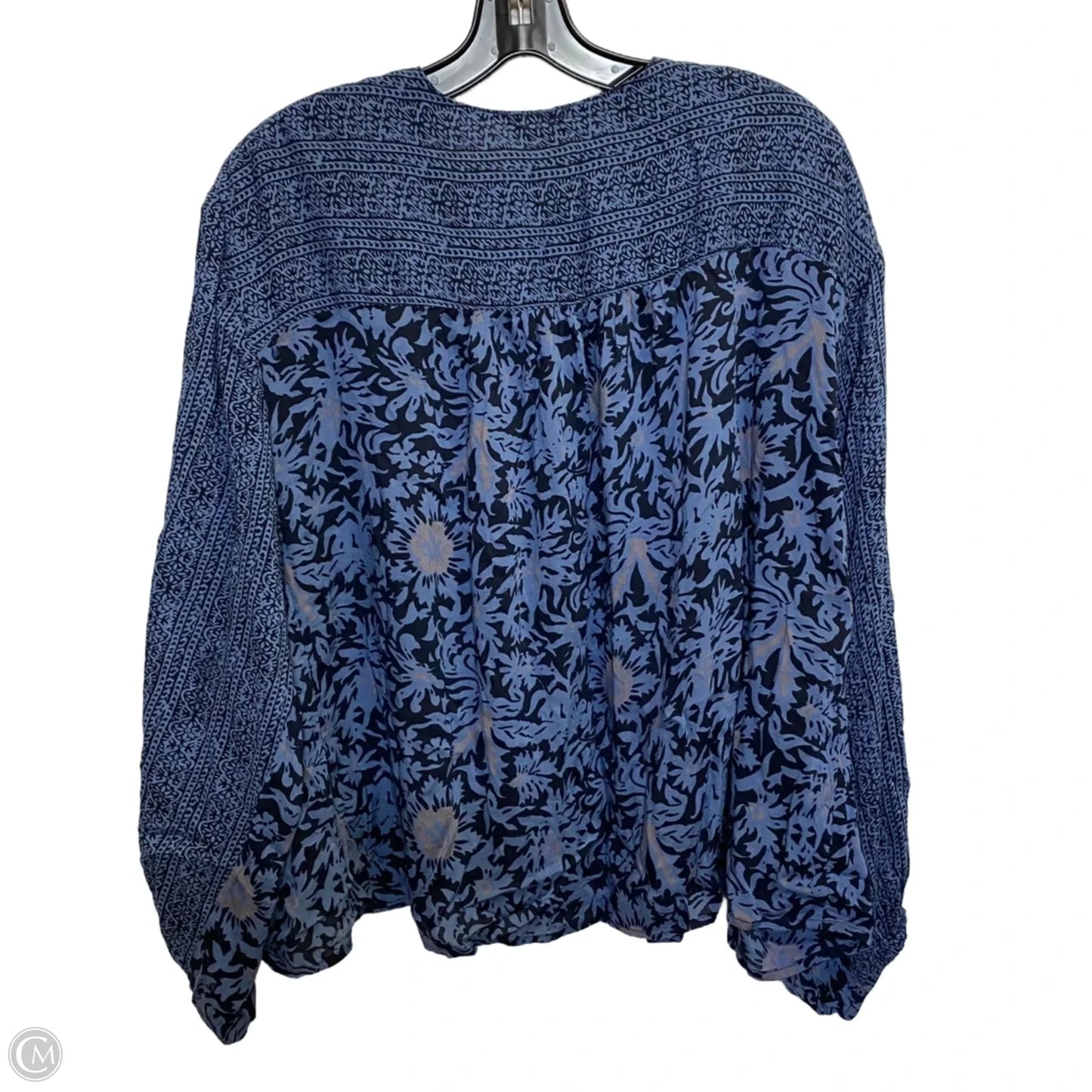 Top Long Sleeve By Free People In Blue, Size: L