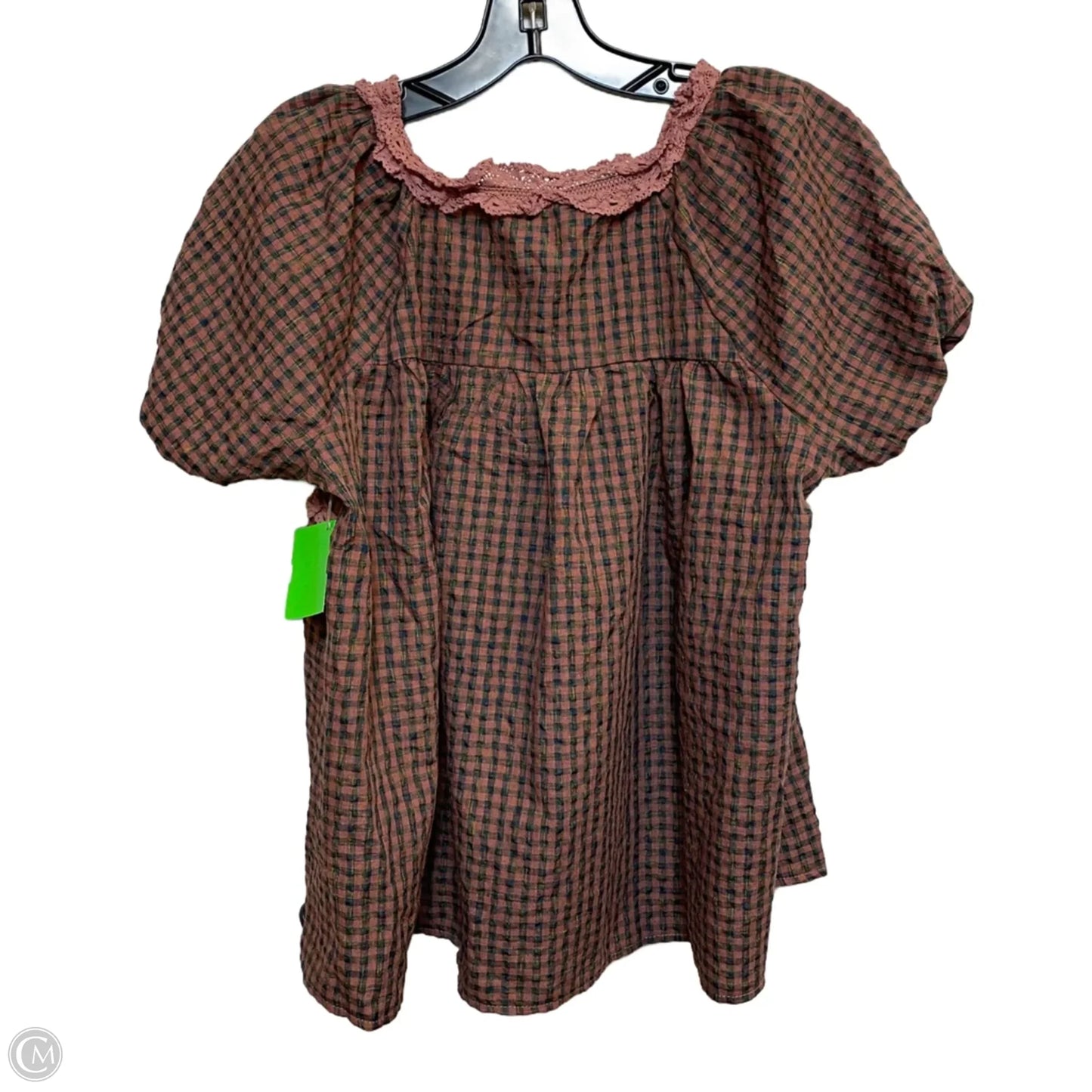 Top Short Sleeve By Shein In Pink, Size: S