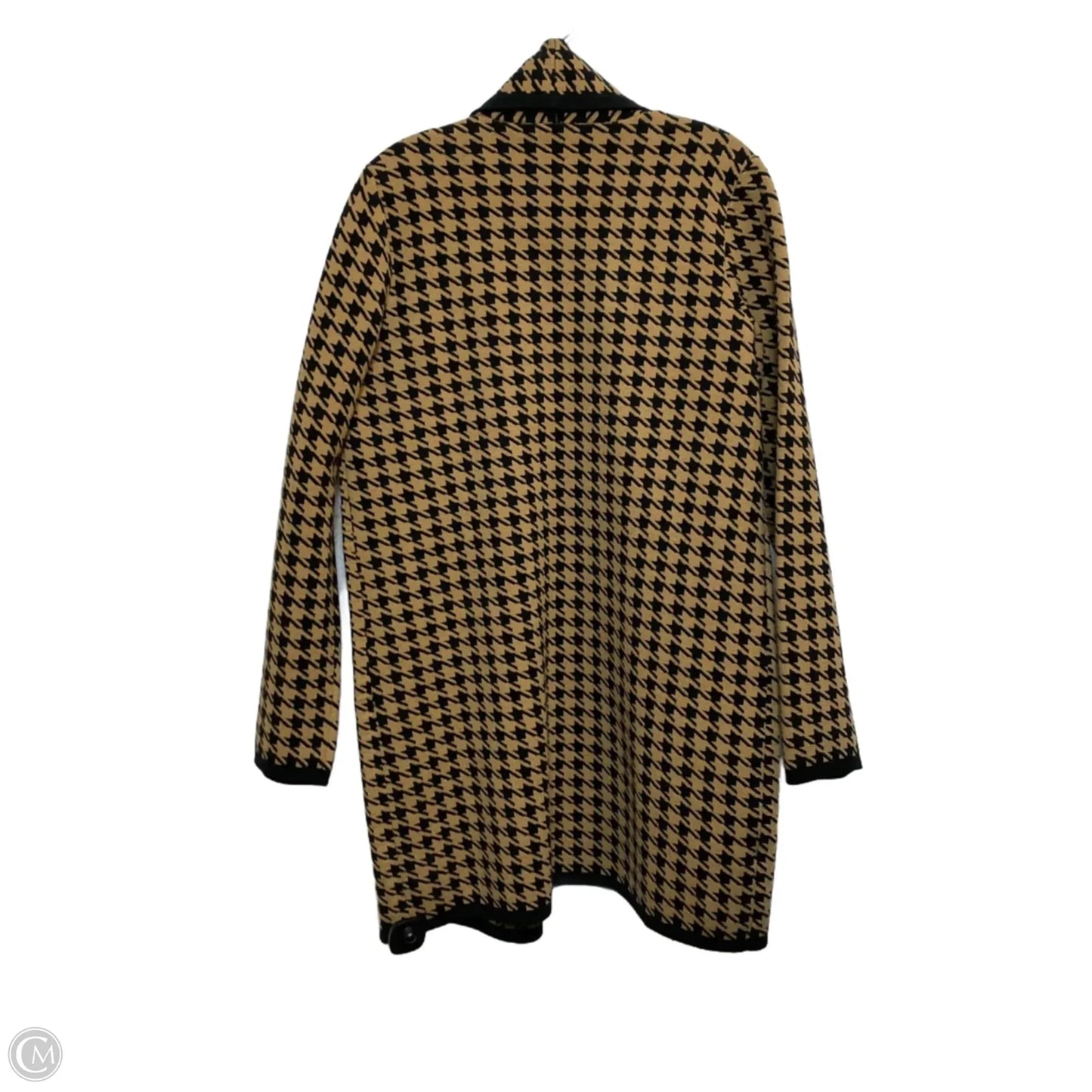 Sweater Cardigan By Ann Taylor In Black & Brown, Size: M