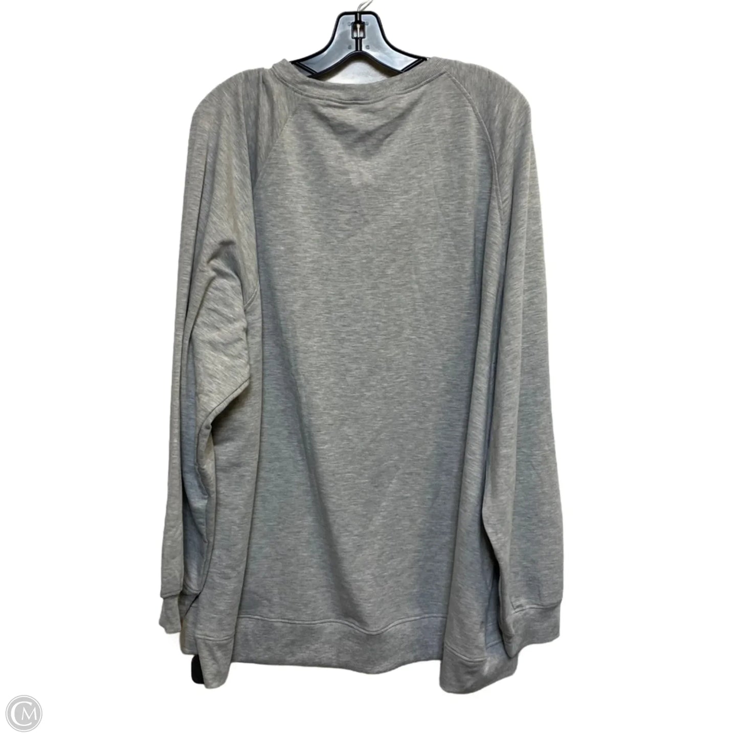 Top Long Sleeve By Cato In Grey, Size: 4x