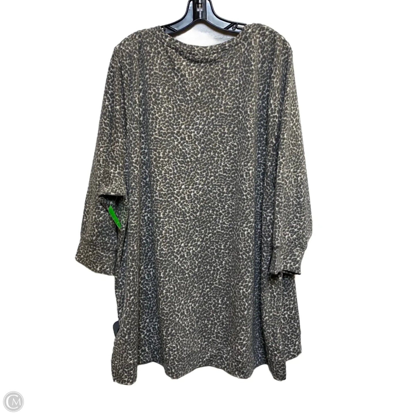 Top 3/4 Sleeve Basic By Zim & Zoe In Animal Print, Size: 4x