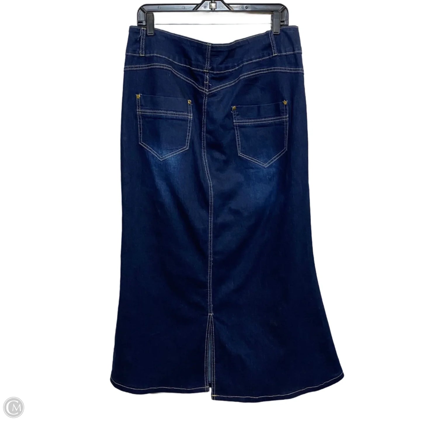 Skirt Midi By Cmf In Blue Denim, Size: 3x