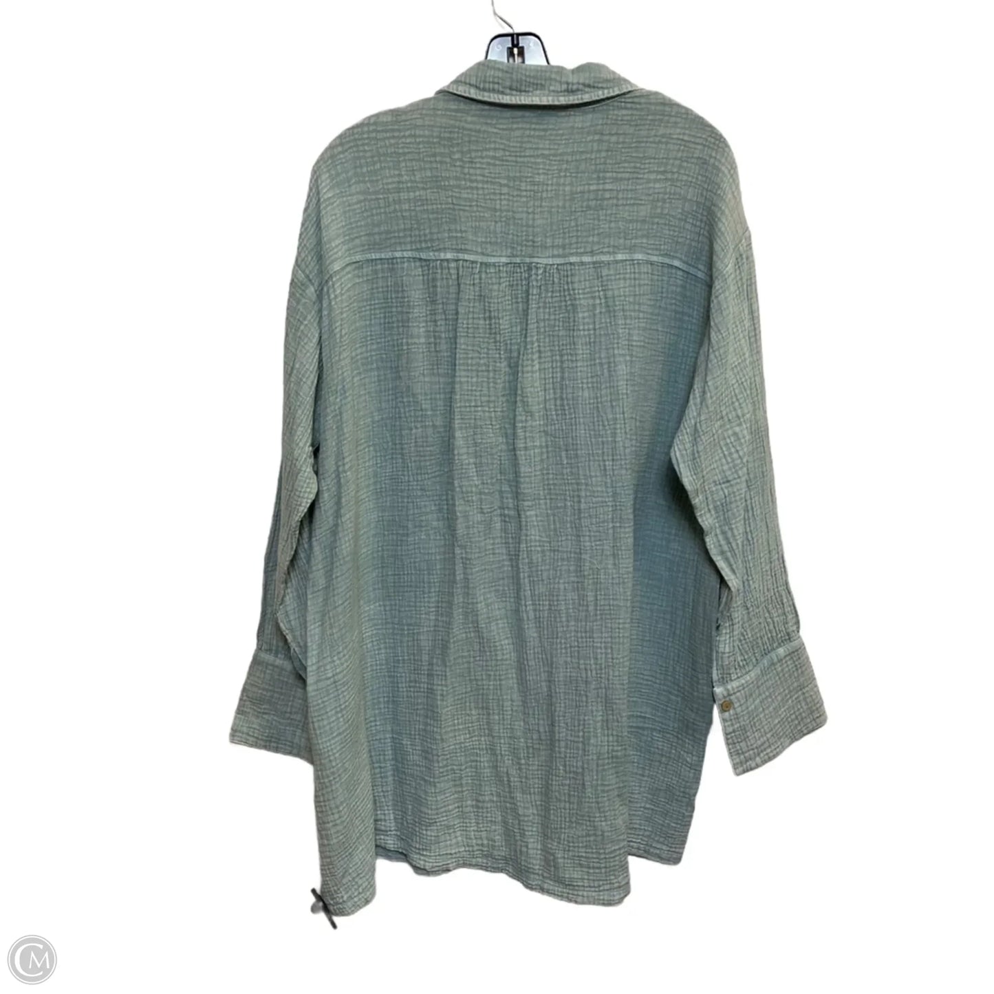 Top Long Sleeve By Easel In Blue, Size: S