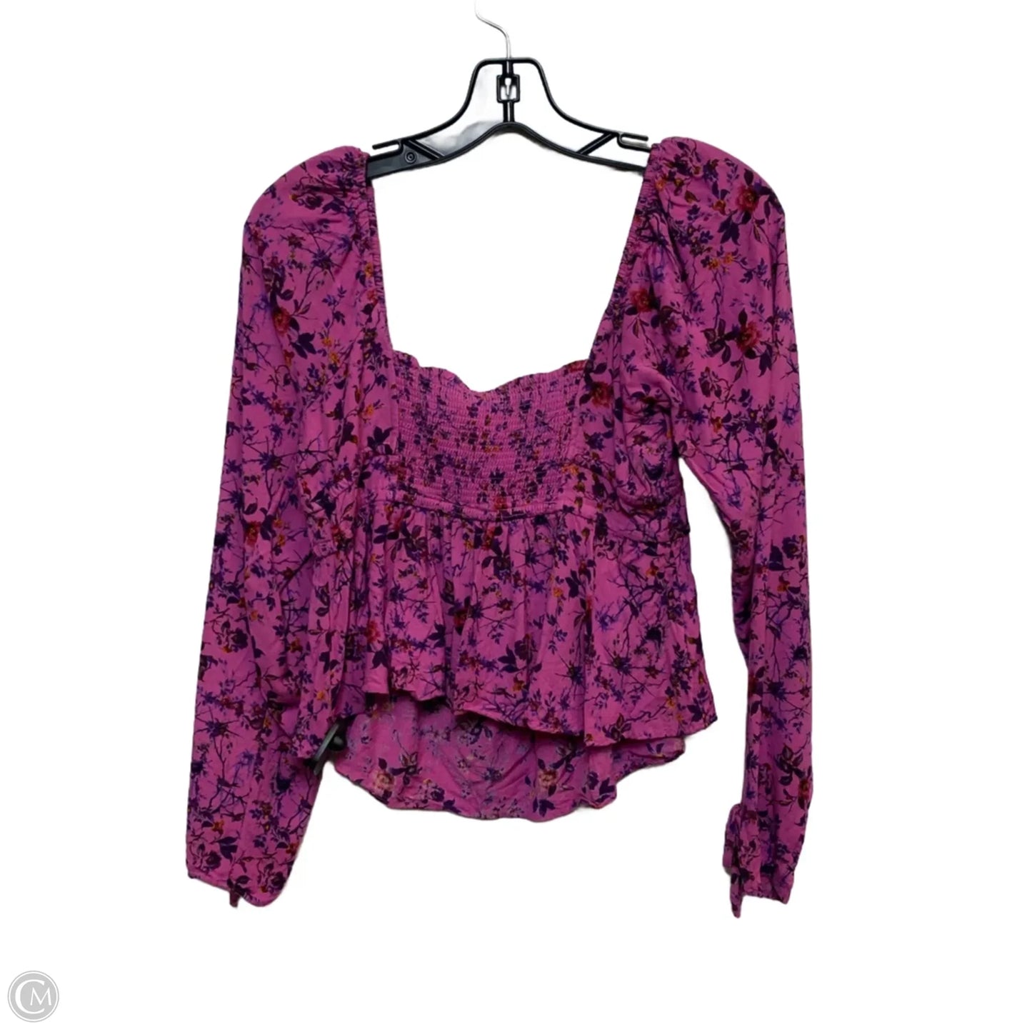 Top Long Sleeve By Urban Outfitters In Pink, Size: L