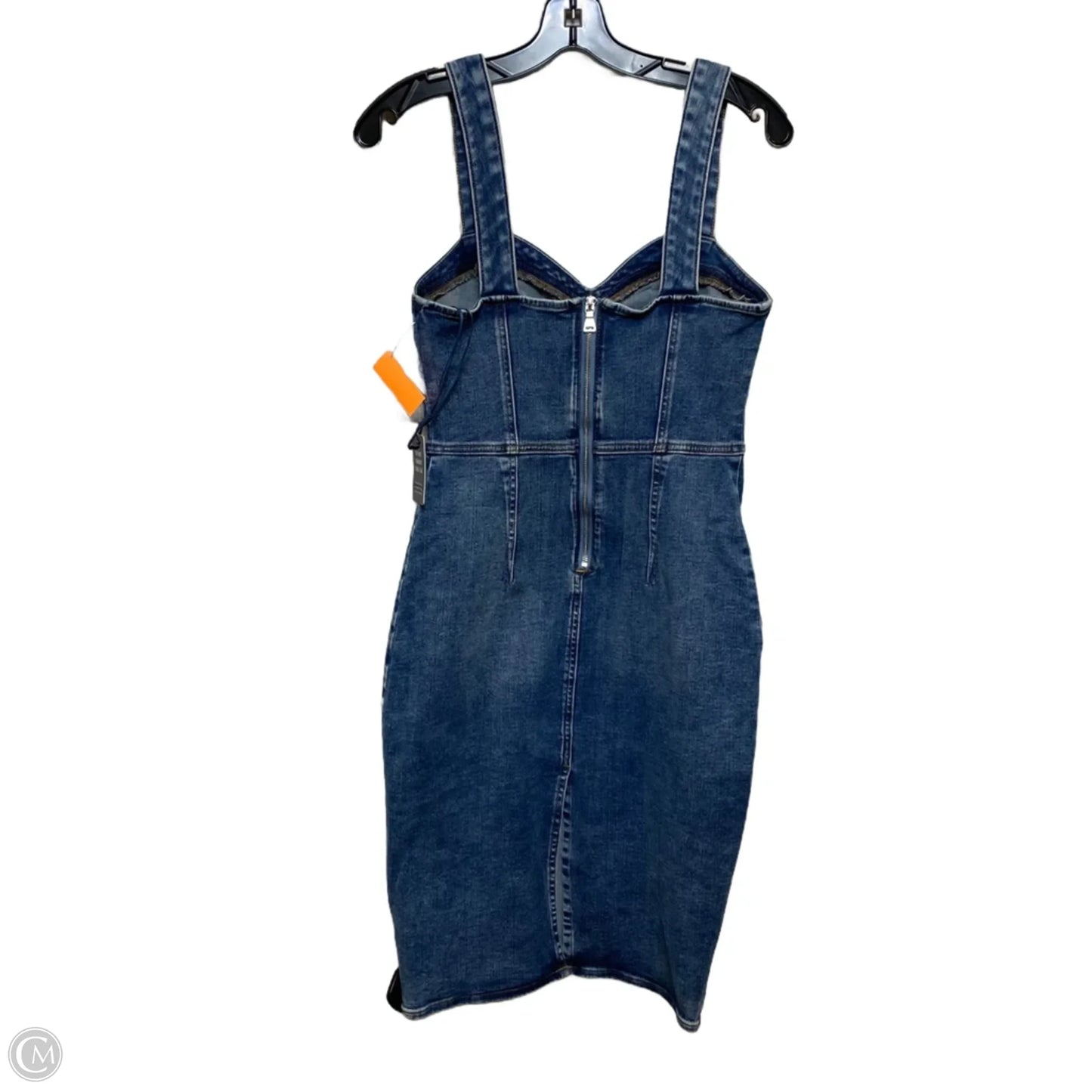 Dress Casual Midi By Express In Blue Denim, Size: M