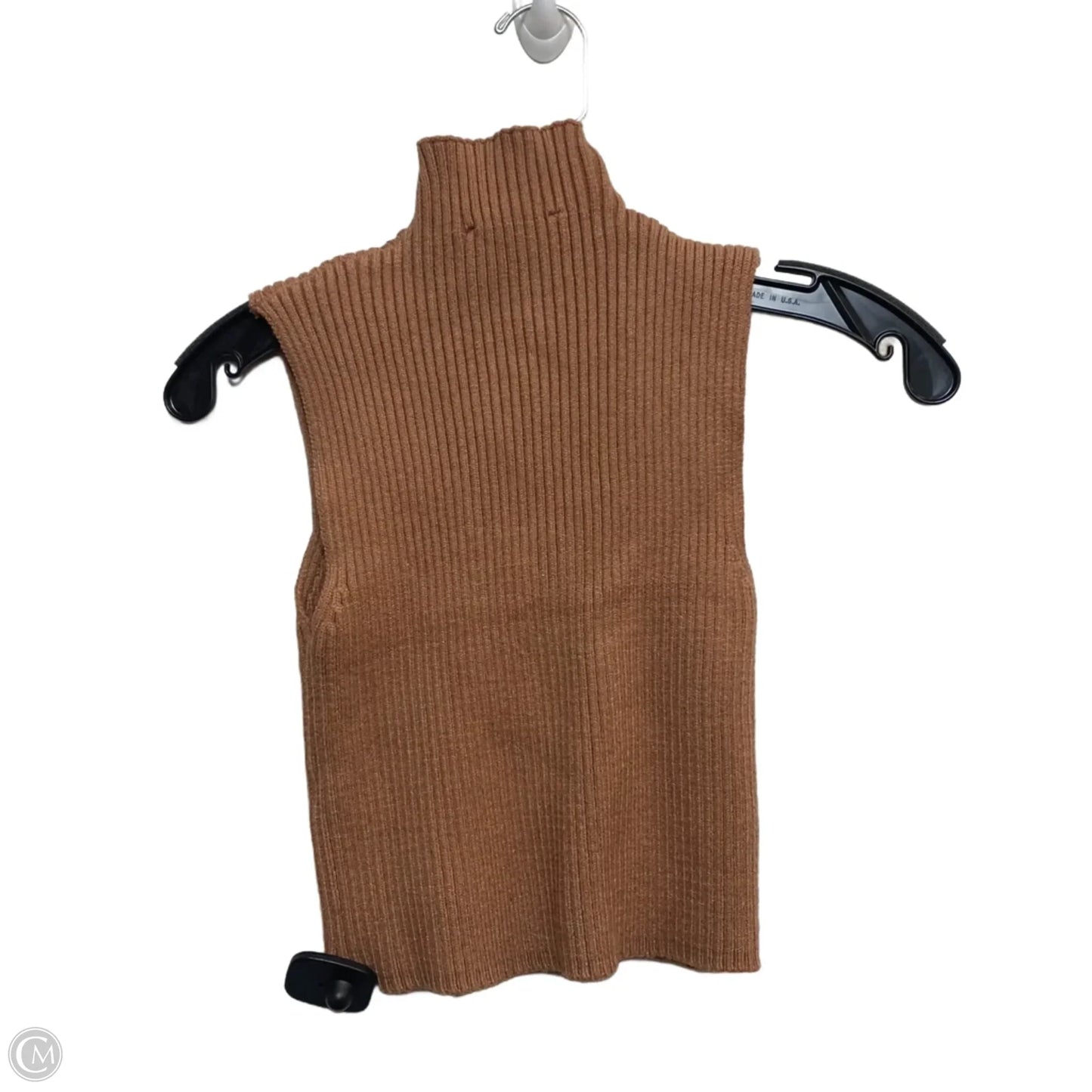 Top Sleeveless By Zara In Brown, Size: S