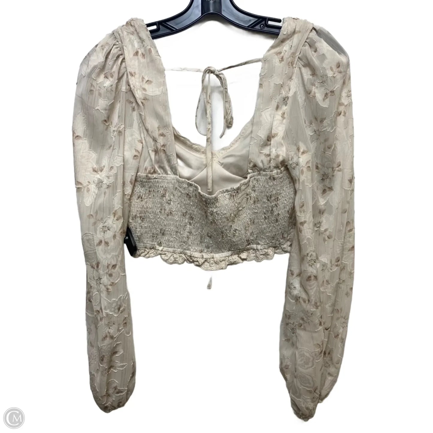 Top Long Sleeve By Altard State In Cream, Size: S