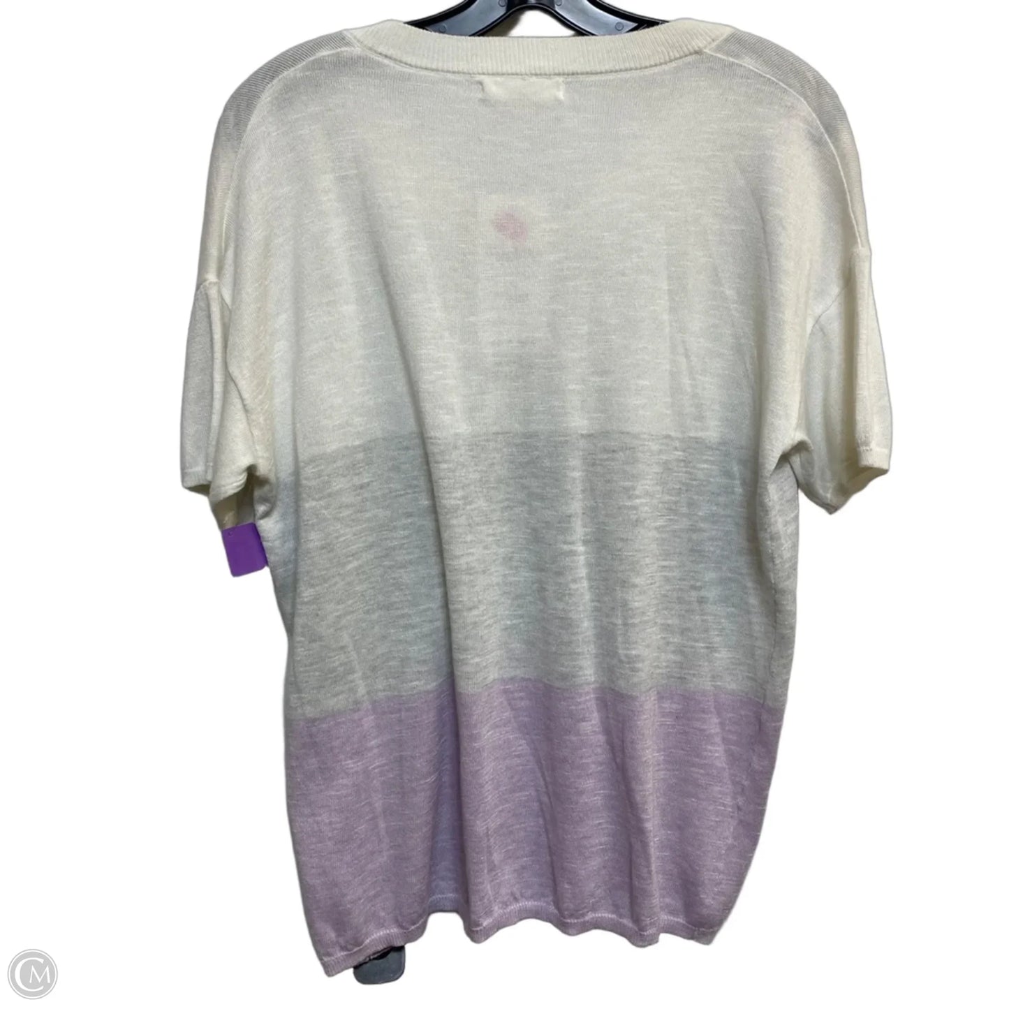 Top Short Sleeve By Andree By Unit In Grey & Purple, Size: S