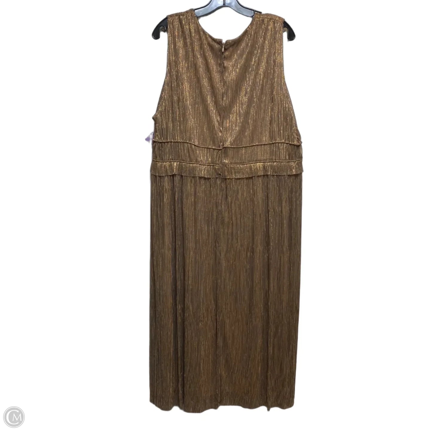 Dress Casual Midi By Taylor In Bronze, Size: 2x